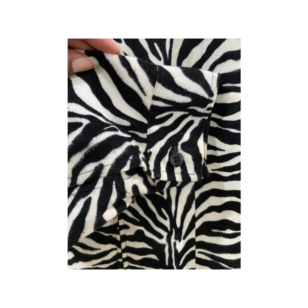 Westbound Black/White Zebra Print Full Zip Jacket - Sz. Small (EUC)